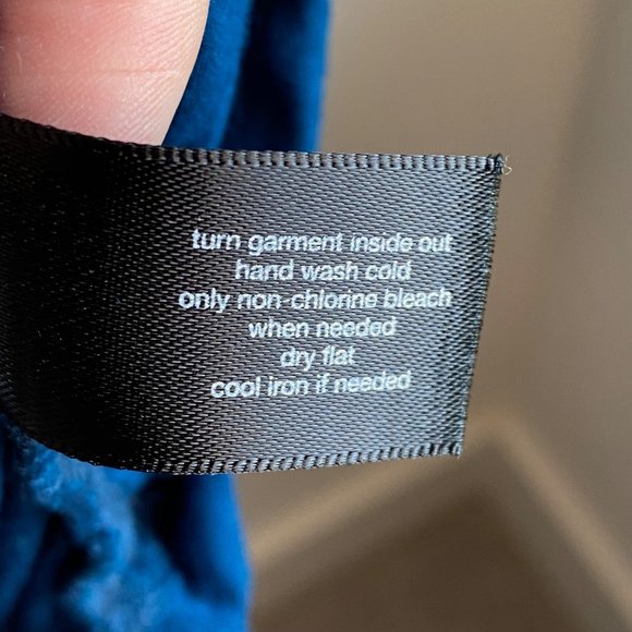 Lane Bryant Blue Chiffon sleeves Tie cuff ruched sides top sz 18/20 - Picture 9 of 12